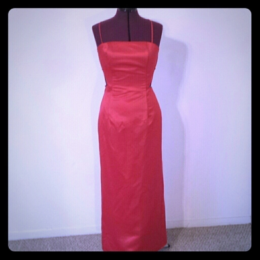 Vintage Y2K‎ Jessica McClintock for Gunne Sax Red Formal Dress Gown Size Small